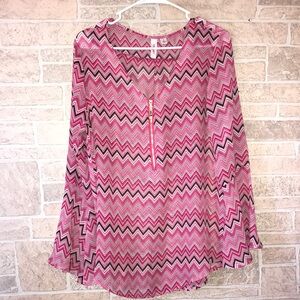 ✅Tacera Sheer Long Sleeve Blouse